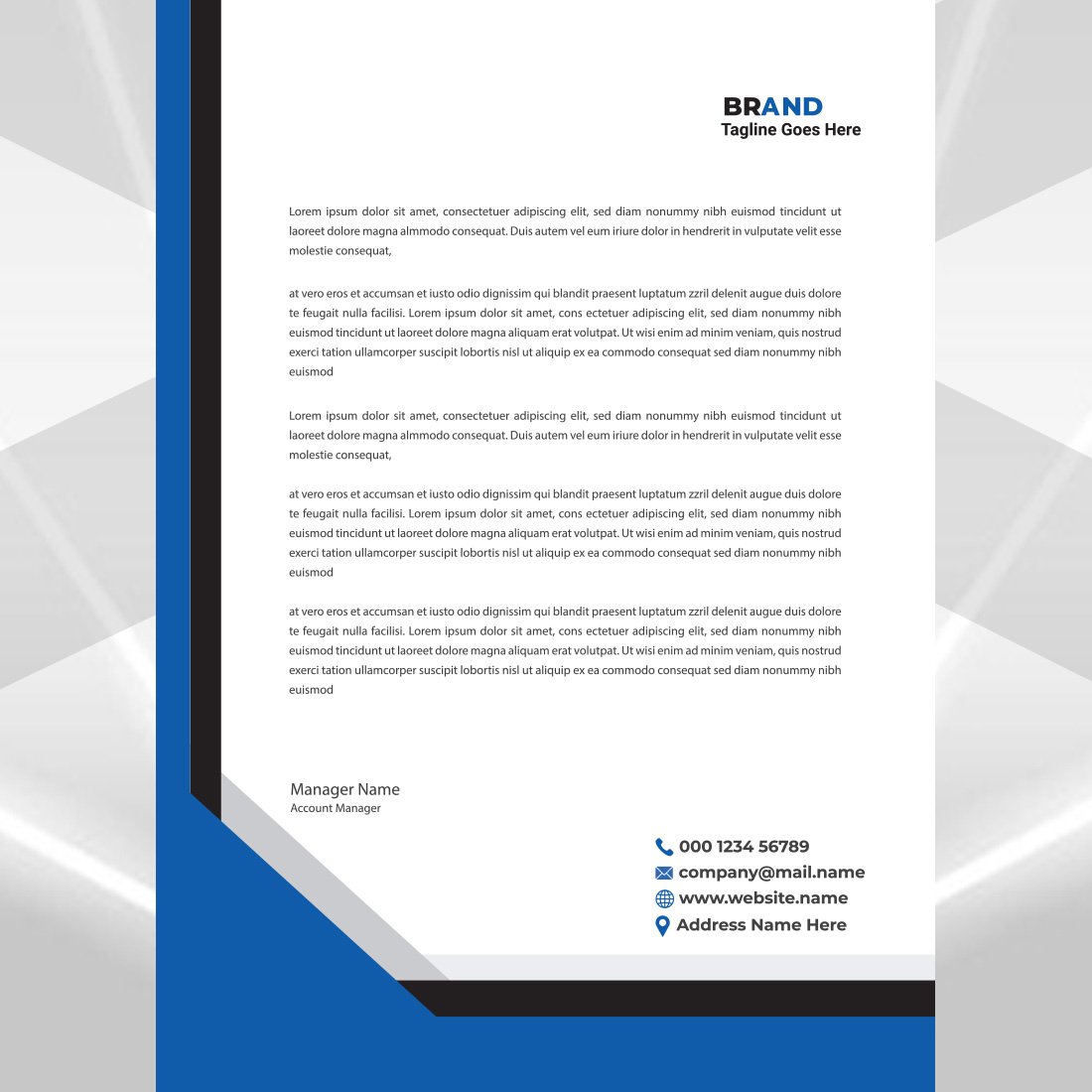 Modern Letterhead Design cover image.