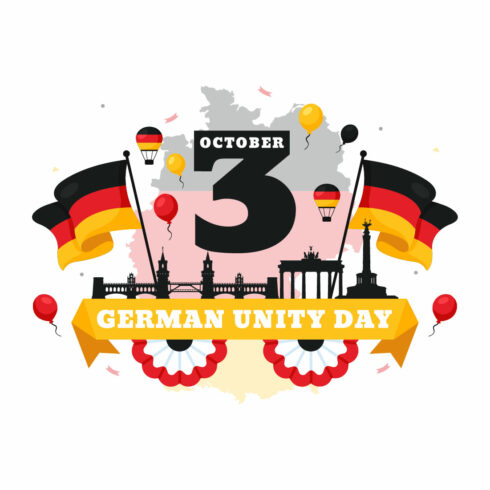 12 German Unity Day Illustration cover image.