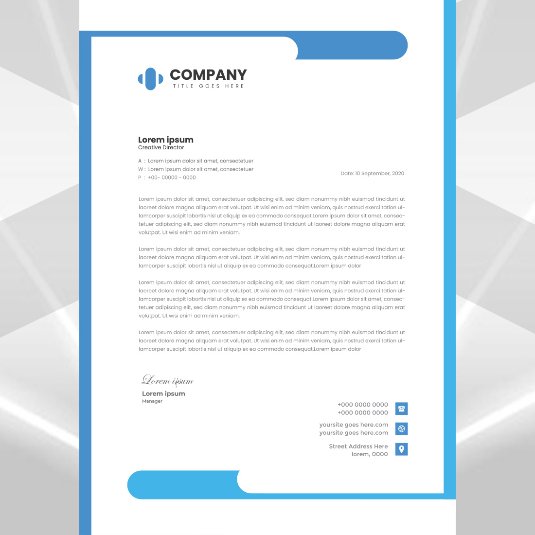 Modern Letterhead Design cover image.