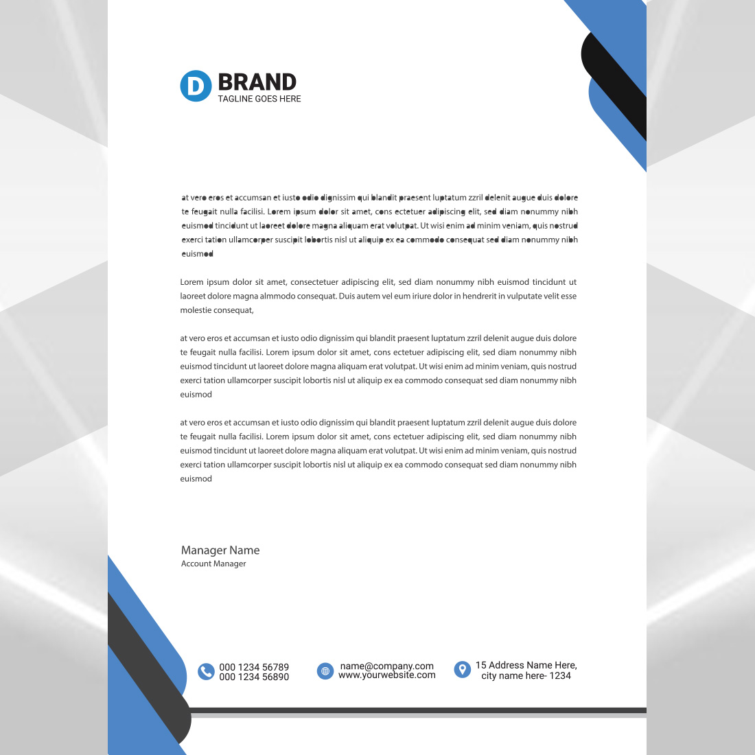 Modern Letterhead Design cover image.