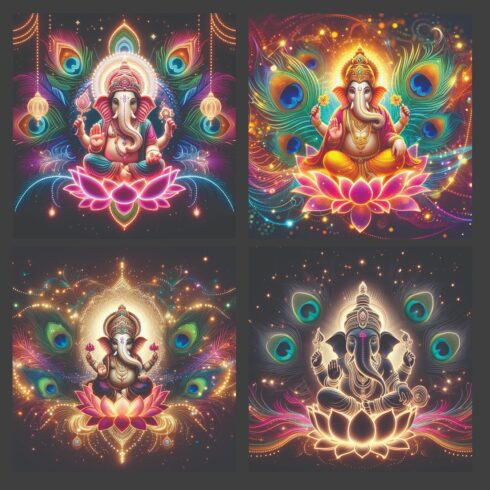 God Shree Ganesh - Glowing effect images cover image.