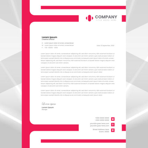 Modern Letterhead Design cover image.