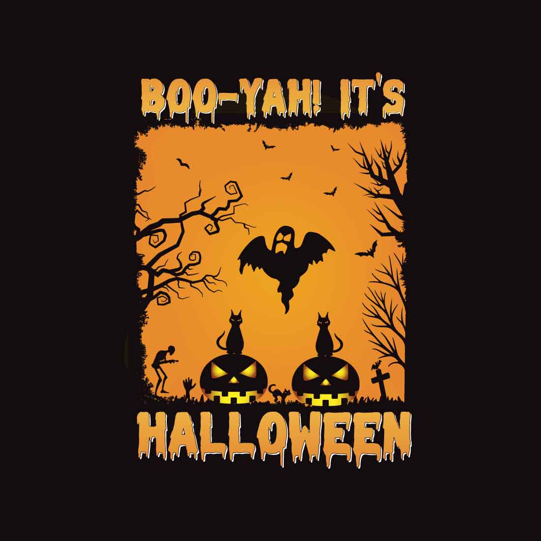 Halloween t shirt design preview image.