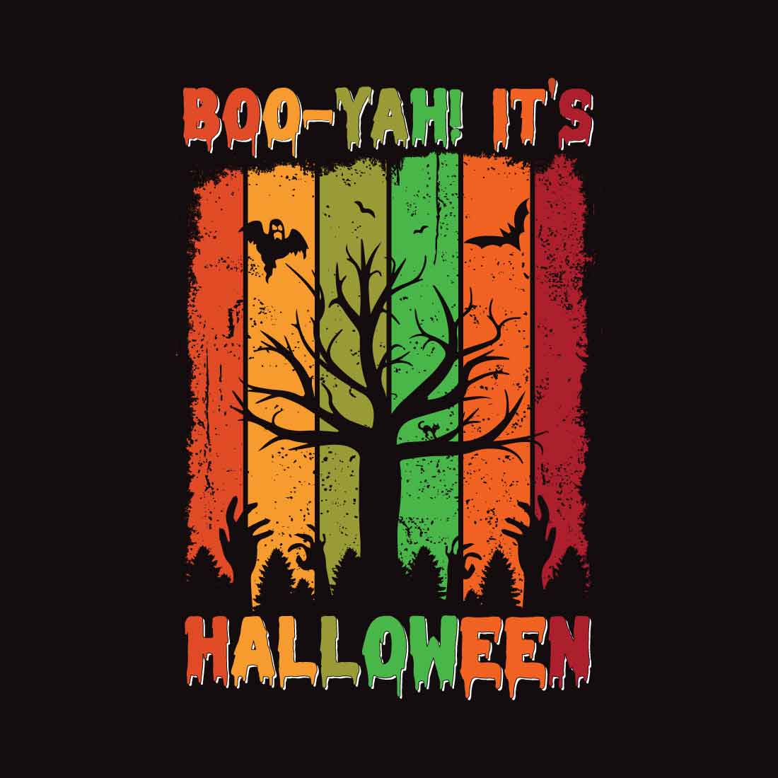 Halloween t shirt design preview image.