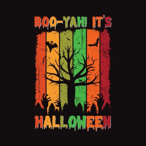 Halloween t shirt design cover image.