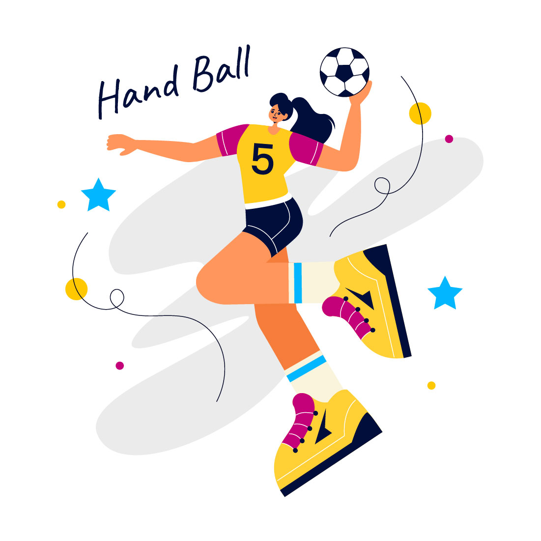 8 Handball Sports Illustration preview image.