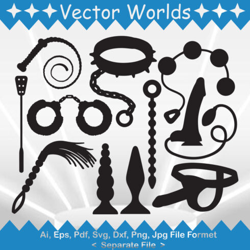 Sex Toys SVG Vector Design cover image.