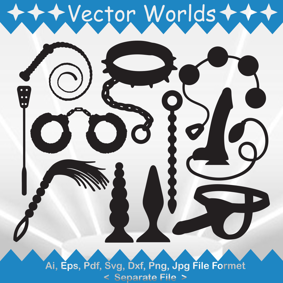 Sex Toys SVG Vector Design preview image.