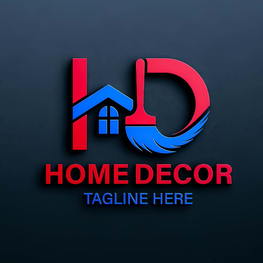 Editable Home Decor Logo Design | Adobe Illustrator Logo Template preview image.