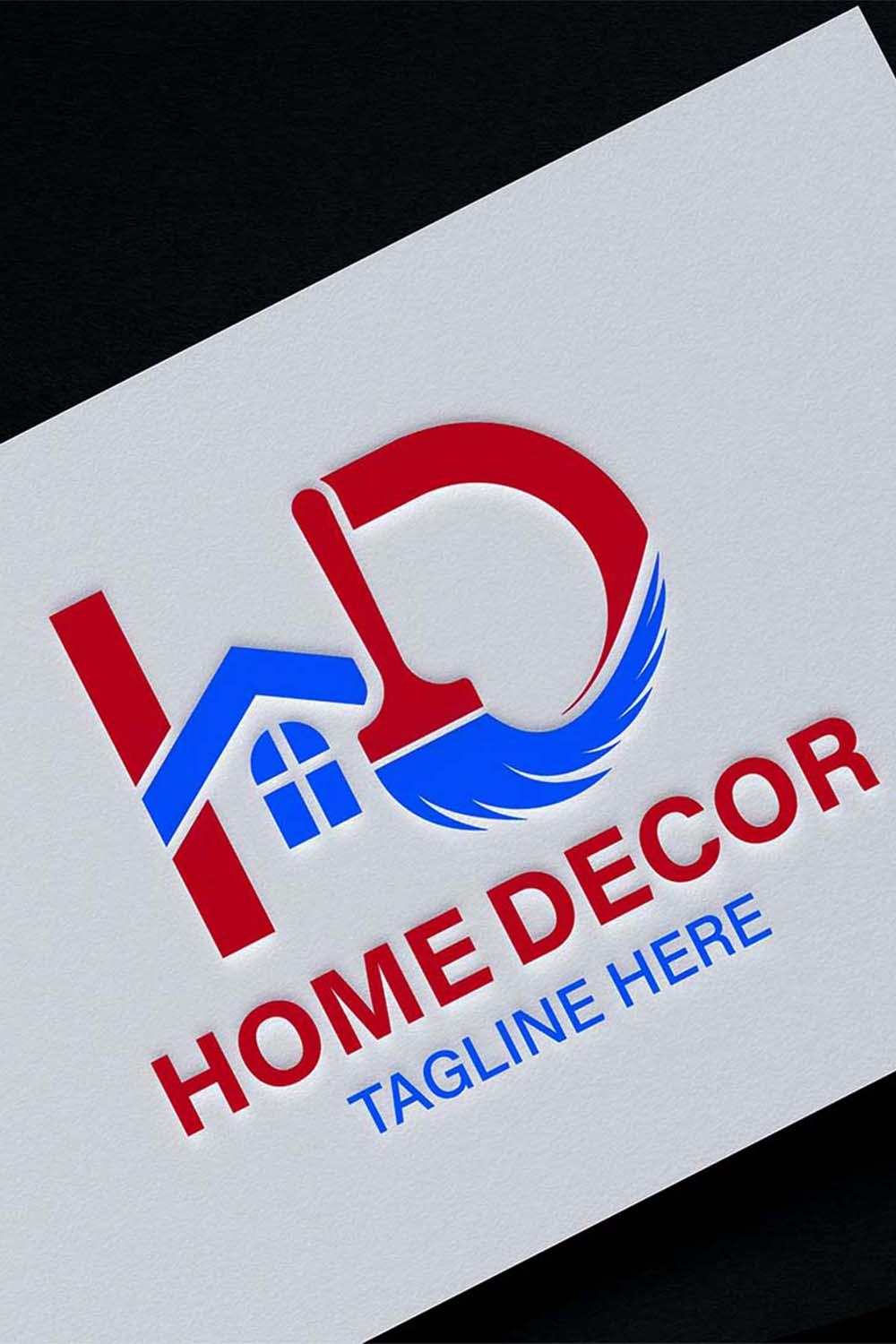 Editable Home Decor Logo Design | Adobe Illustrator Logo Template pinterest preview image.