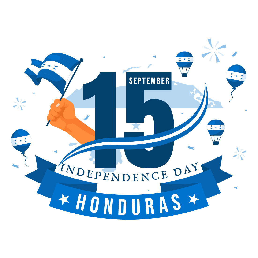 12 Honduras Independence Day Illustration preview image.