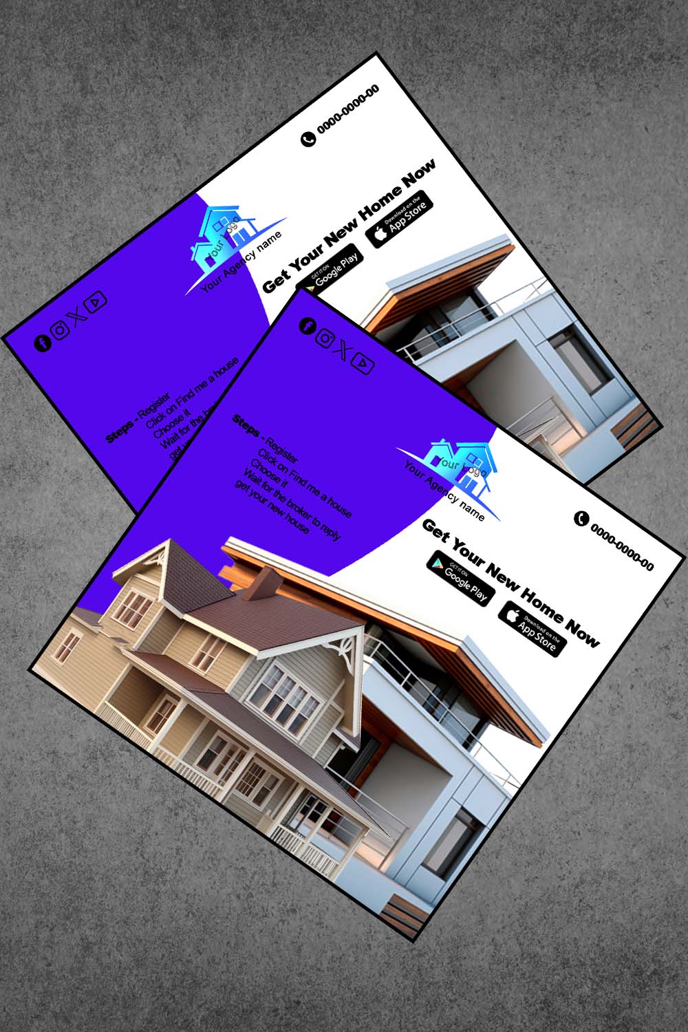 House Agency Template , Adobe Photoshop Template Psd Template , Real Estate Template pinterest preview image.