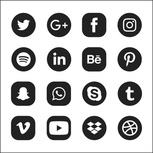 Latest updated social media or social network apps icon set, X, Threads,Instagram, Facebook, YouTube, Tik Tok, Pinterest, WhatsApp, LinkedIn, Telegram, Snapchat, Viber, Twitter, Zoom vector bundle  cover image.