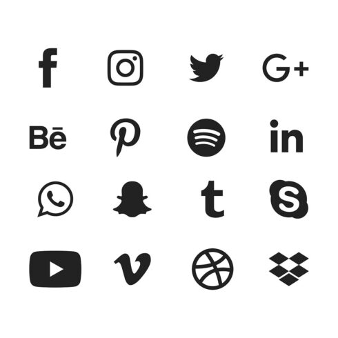 Latest updated social media or social network apps icon set, X, Threads,Instagram, Facebook, YouTube, Tik Tok, Pinterest, WhatsApp, LinkedIn, Telegram, Snapchat, Viber, Twitter, Zoom vector bundle  cover image.