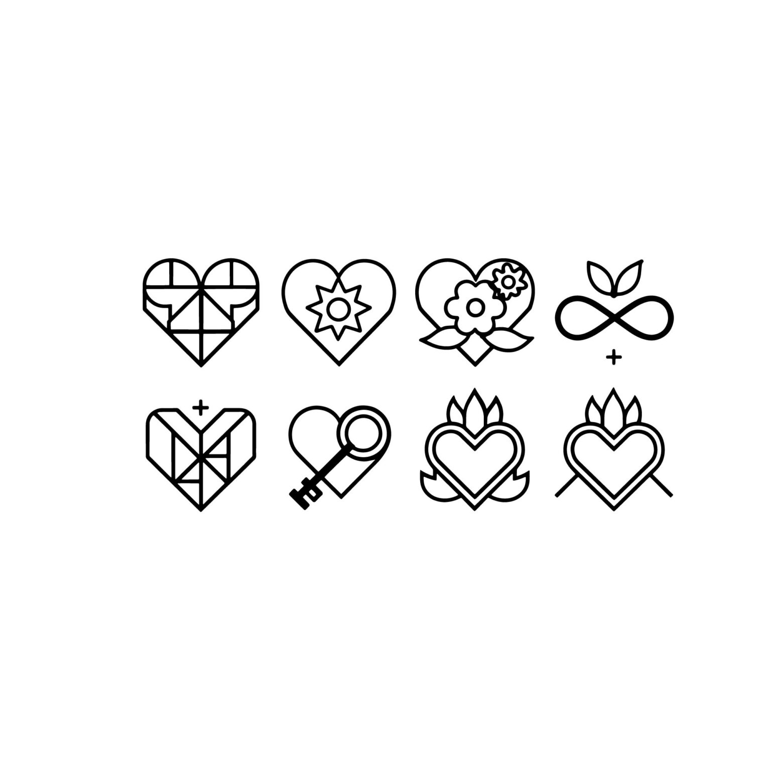 Intricate Heart Icons Collection - MasterBundles