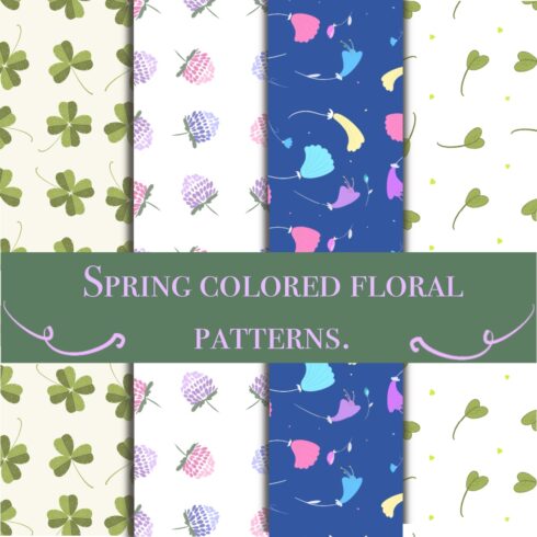 Spring coloured floral patterns cover image.