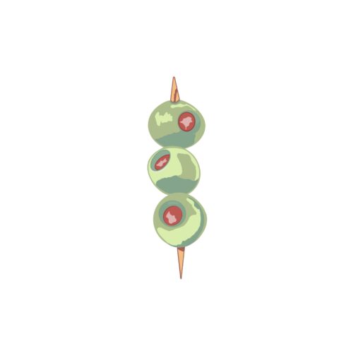 Skewered Bright olives cover image.