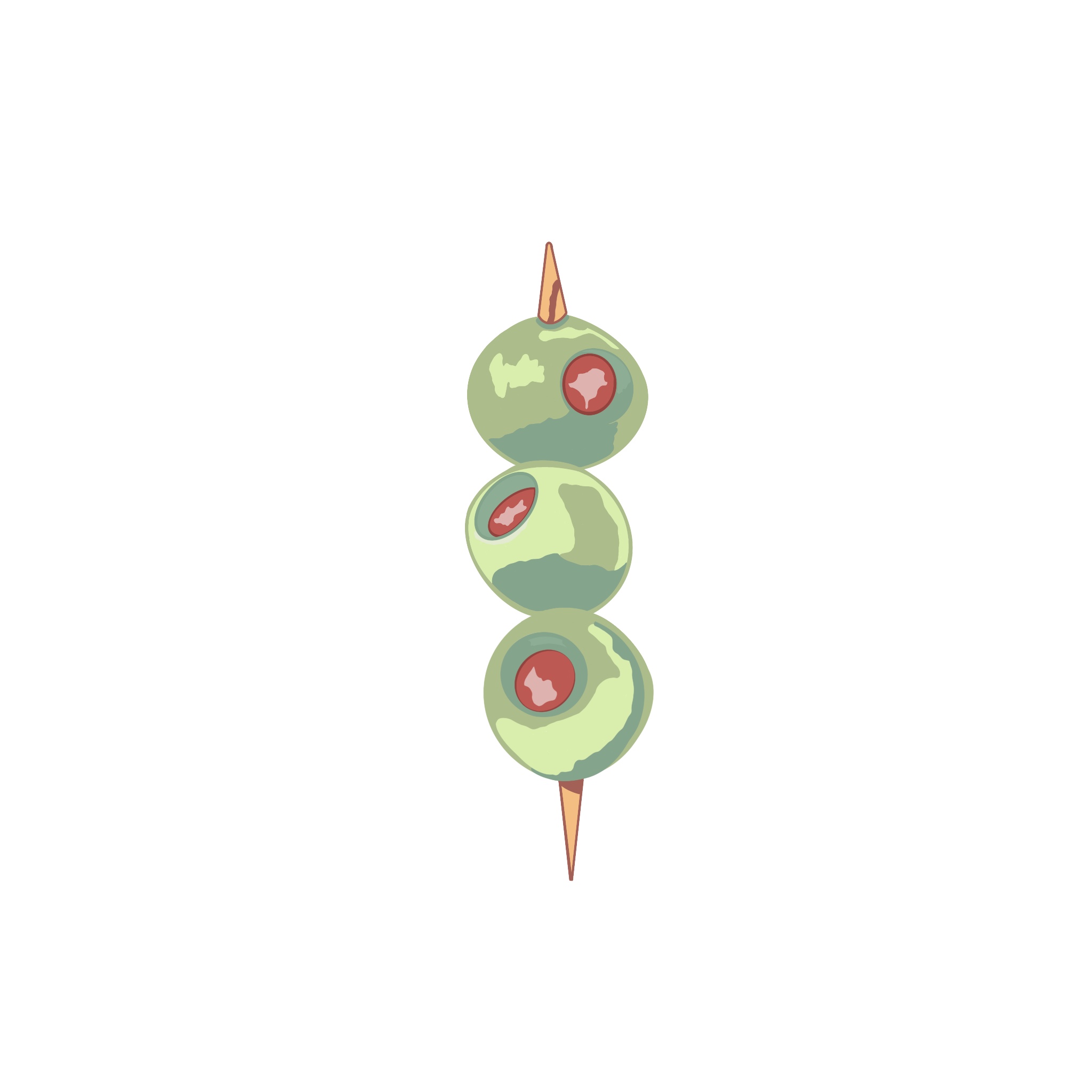 Skewered Bright olives preview image.