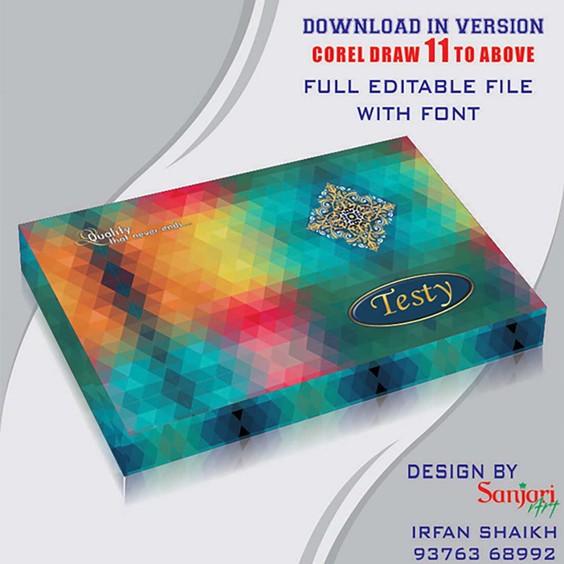 SWEET BOX DESIGN CDR FILE DOWNLOAD VERSION- COREL DRAW 11 TO ABOVE FULL EDITABLE WITH FONT preview image.