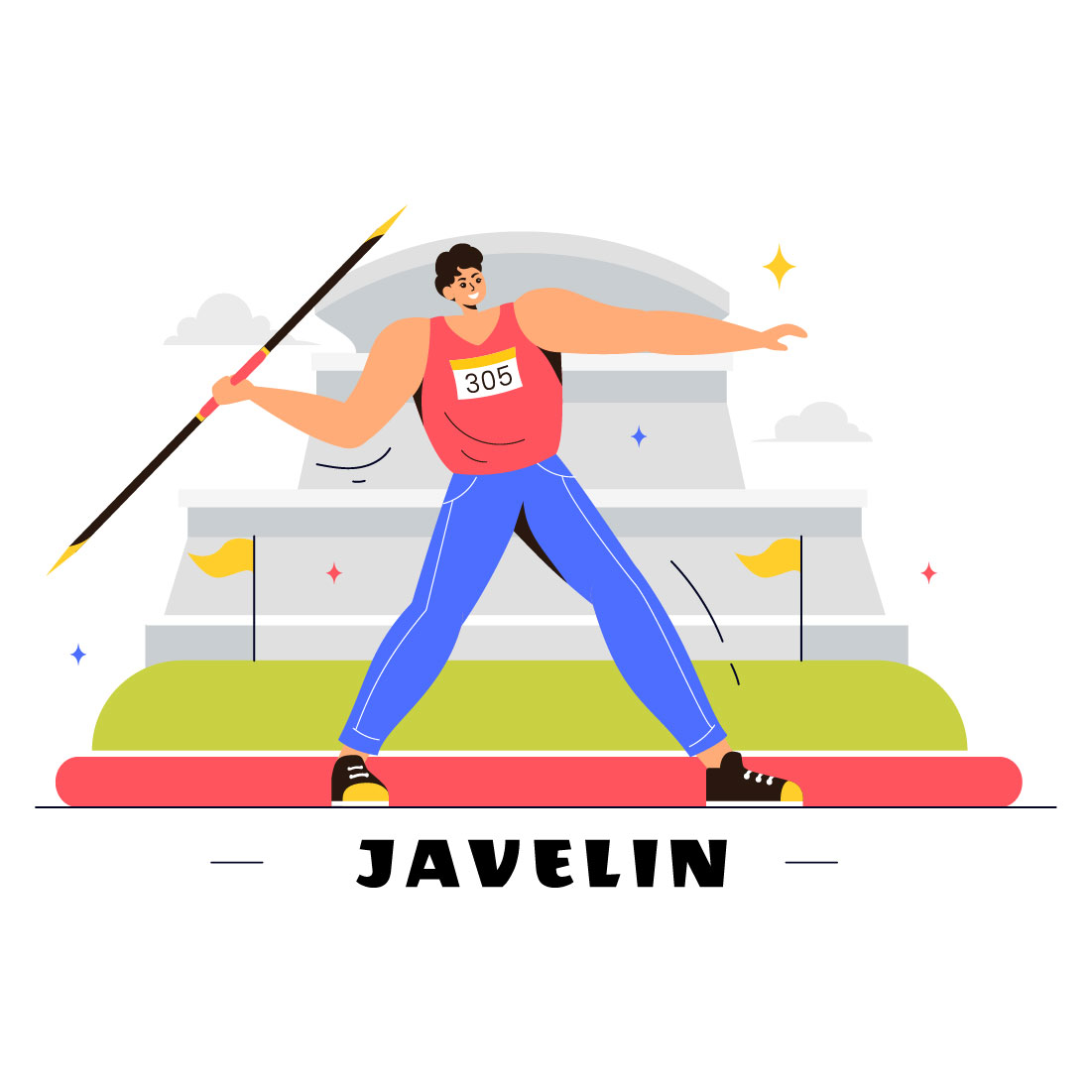 9 Javelin Throw Sports Illustration cover image.