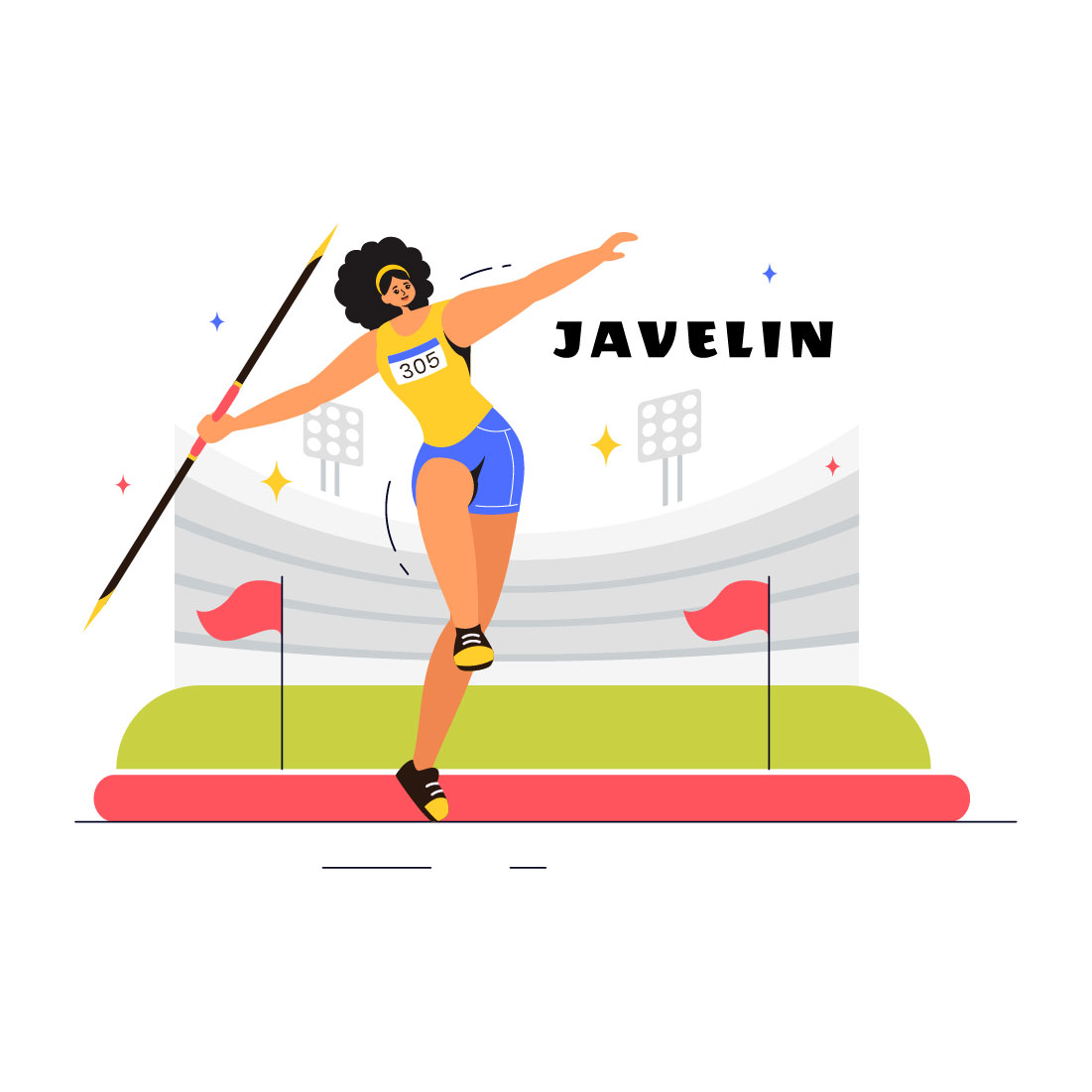 9 Javelin Throw Sports Illustration preview image.