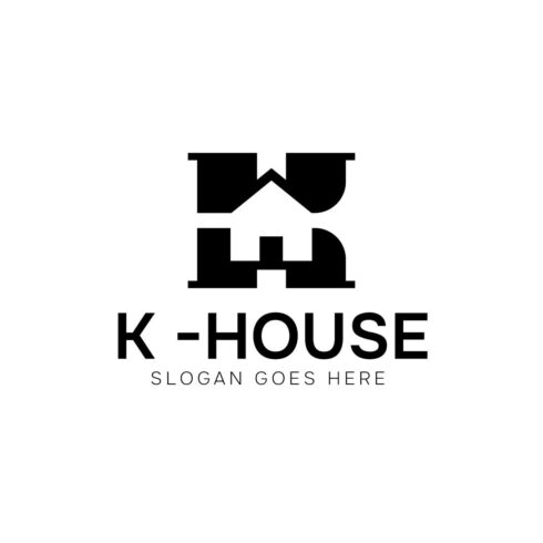 House icon with K letter- home creative logo design cover image.