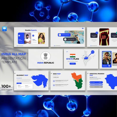 India Republic State Map Keynote Presentation Template cover image.