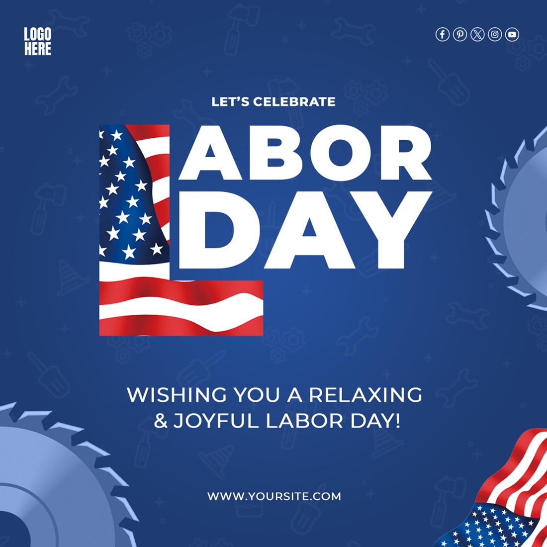 International Labour Day Us Advertising Social Media Design PSD Template 2024 cover image.