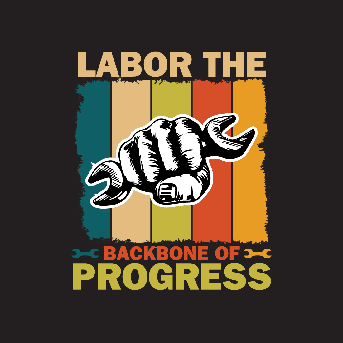 labor day Vintage & Vector T-Shirt Design preview image.