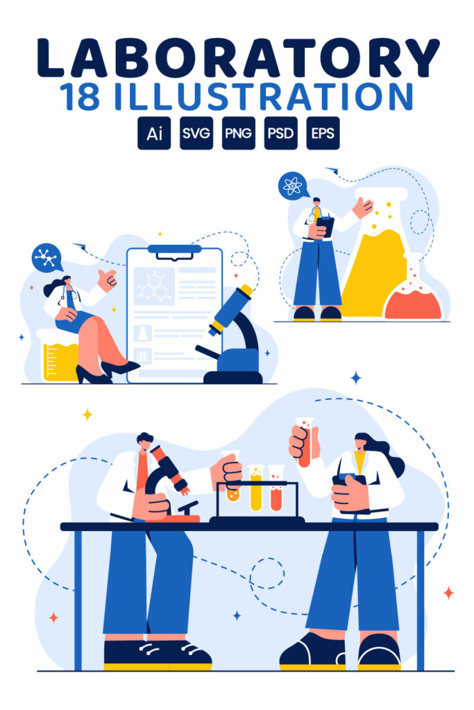 18 Laboratory Science Illustration - MasterBundles