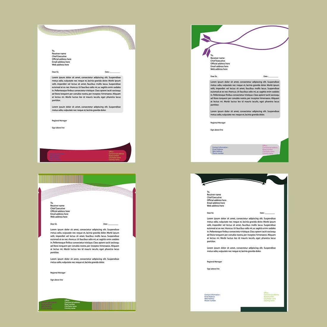 Letterhead Bundle Design cover image.