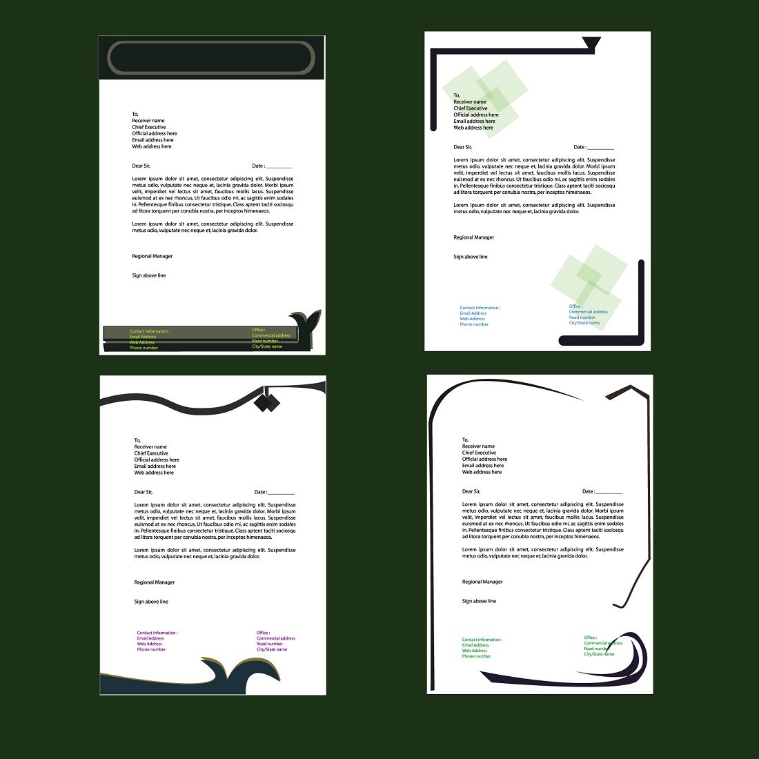 Letterhead Bundle Design preview image.