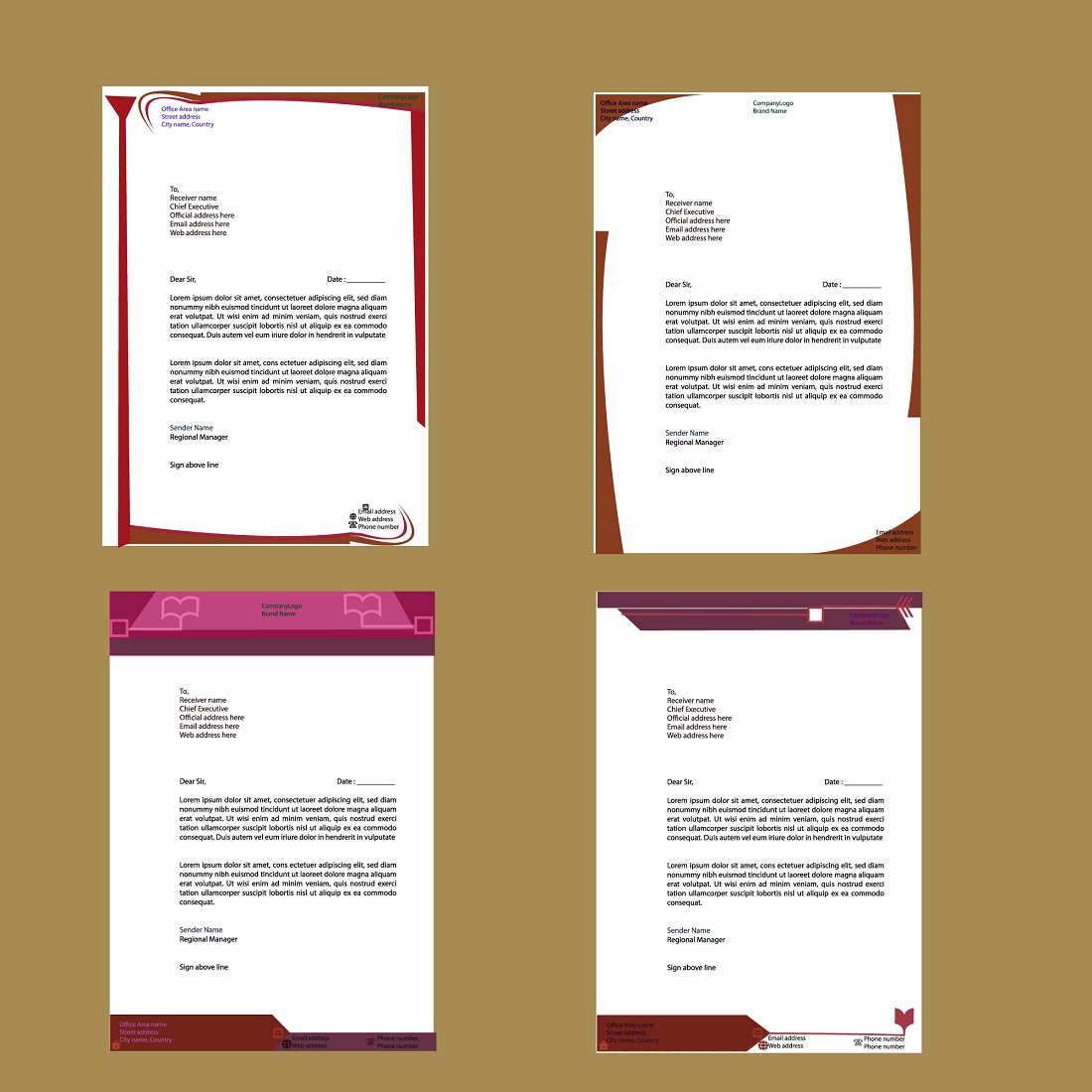 Letterhead Bundle Design preview image.