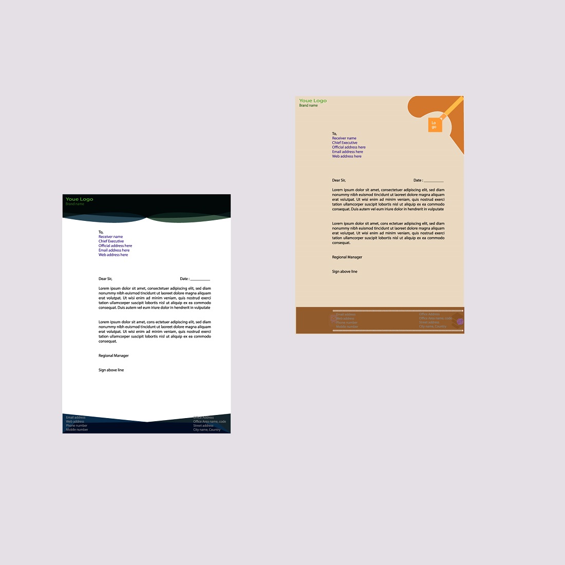 Letterhead Bundle Design preview image.