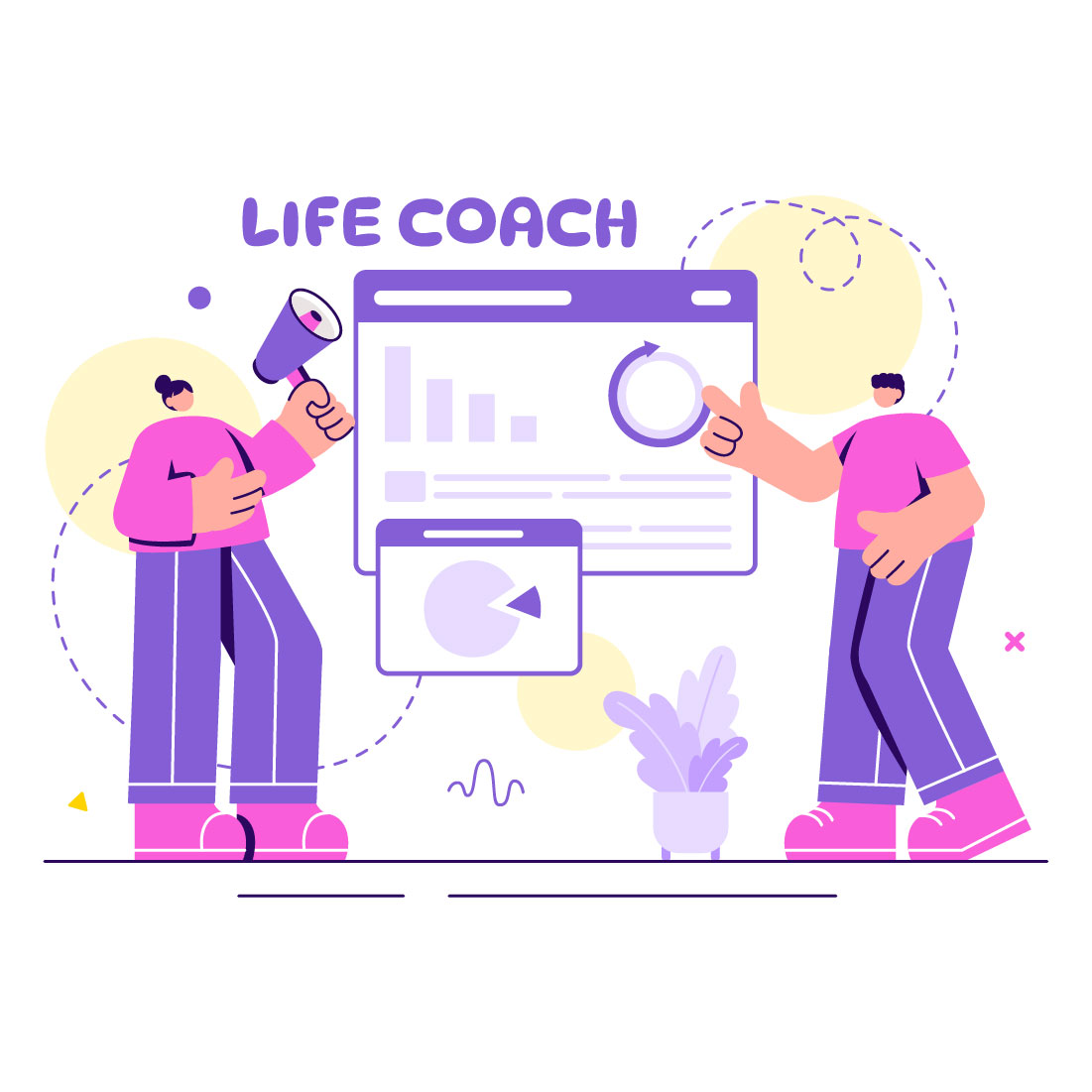 18 Life Coach Illustration cover image.