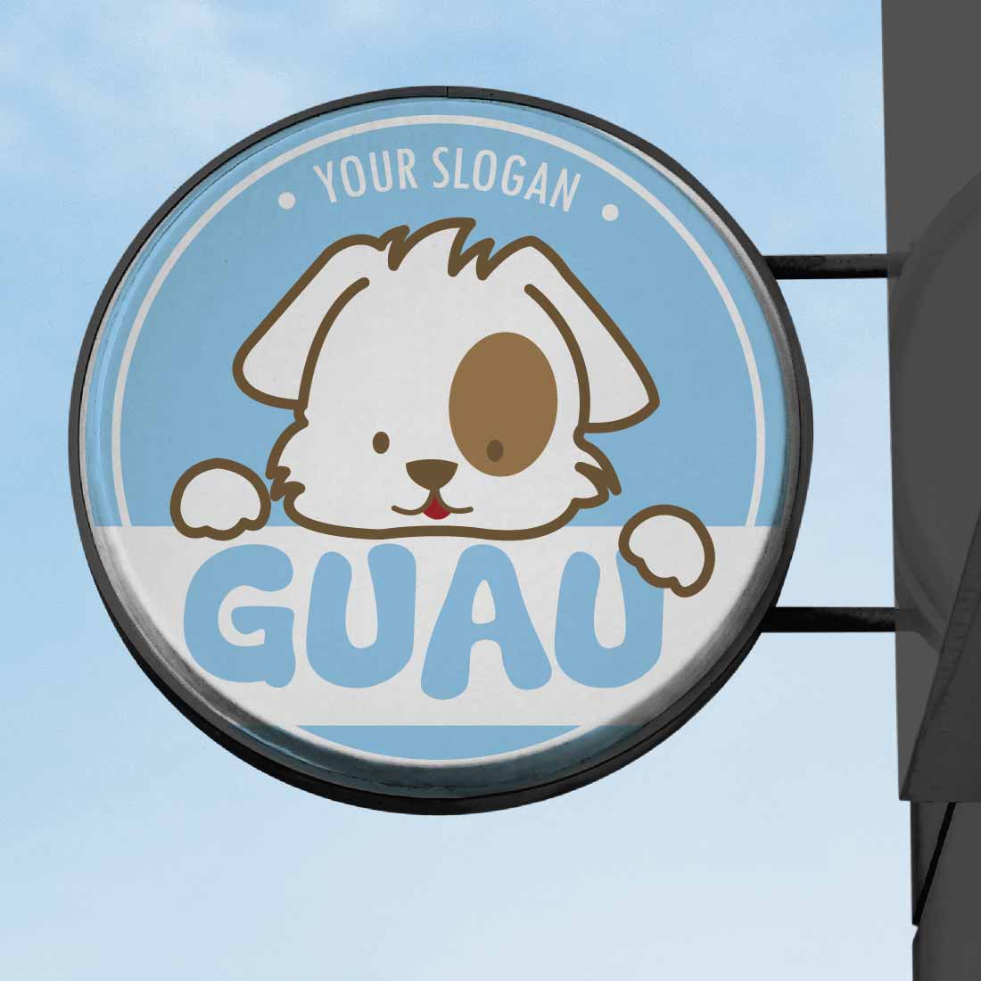 Kawaii dog logo for petshop or veterinary preview image.