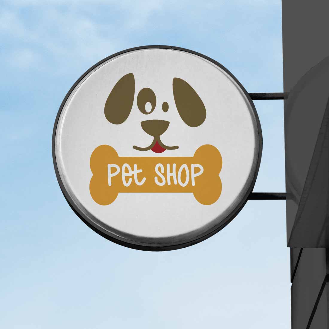 Dog and bone logo for petshop or veterinary preview image.