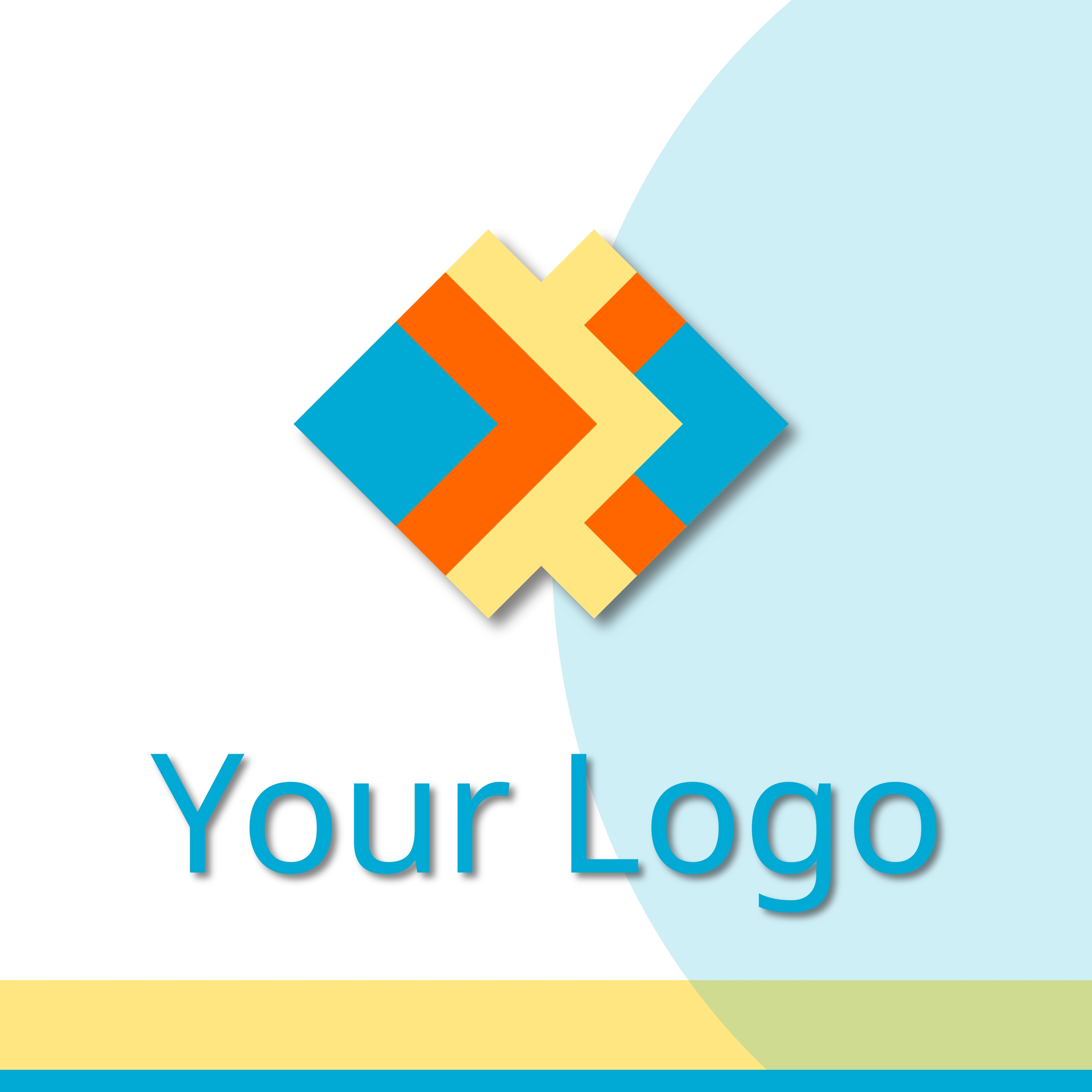 4 trendy logo colorful minimalist template preview image.