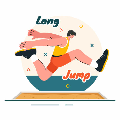 9 Long Jump Sport Illustration cover image.