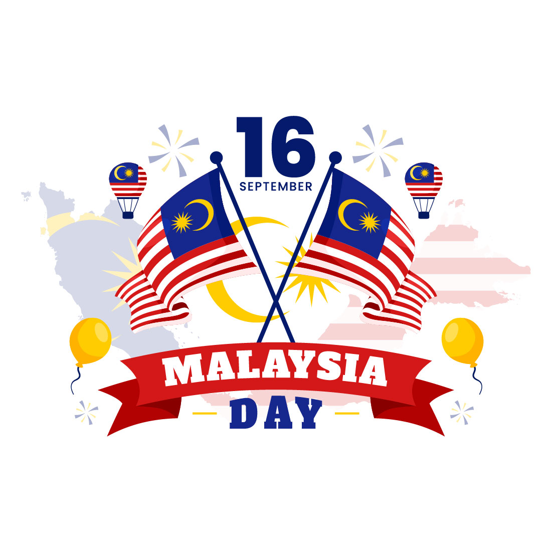 12 Happy Malaysia Day Illustration preview image.