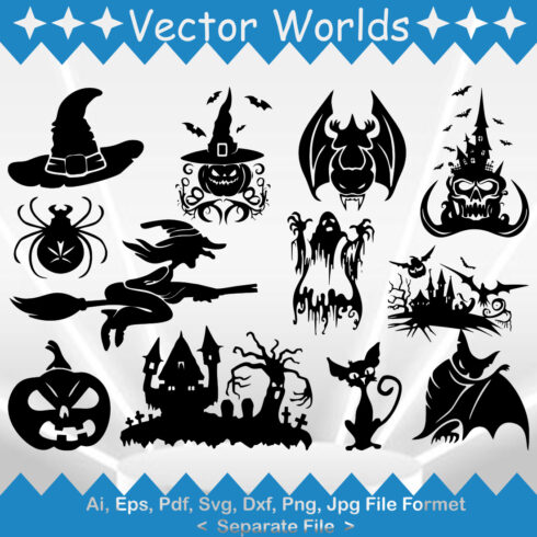 Spooky Tattoos SVG Vector Design cover image.