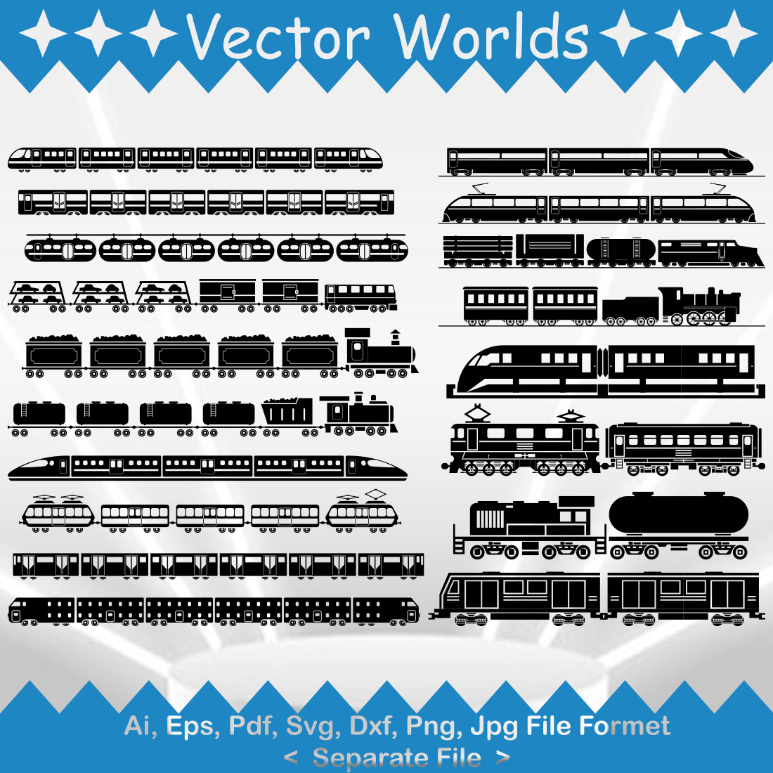 Train Compartment SVG Vector Design preview image.