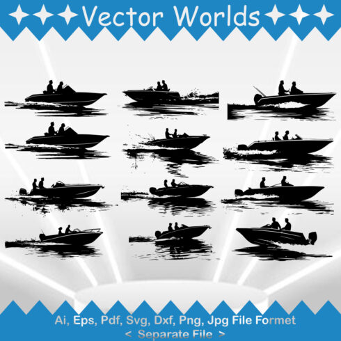 Bass Boat SVG Vector Design cover image.