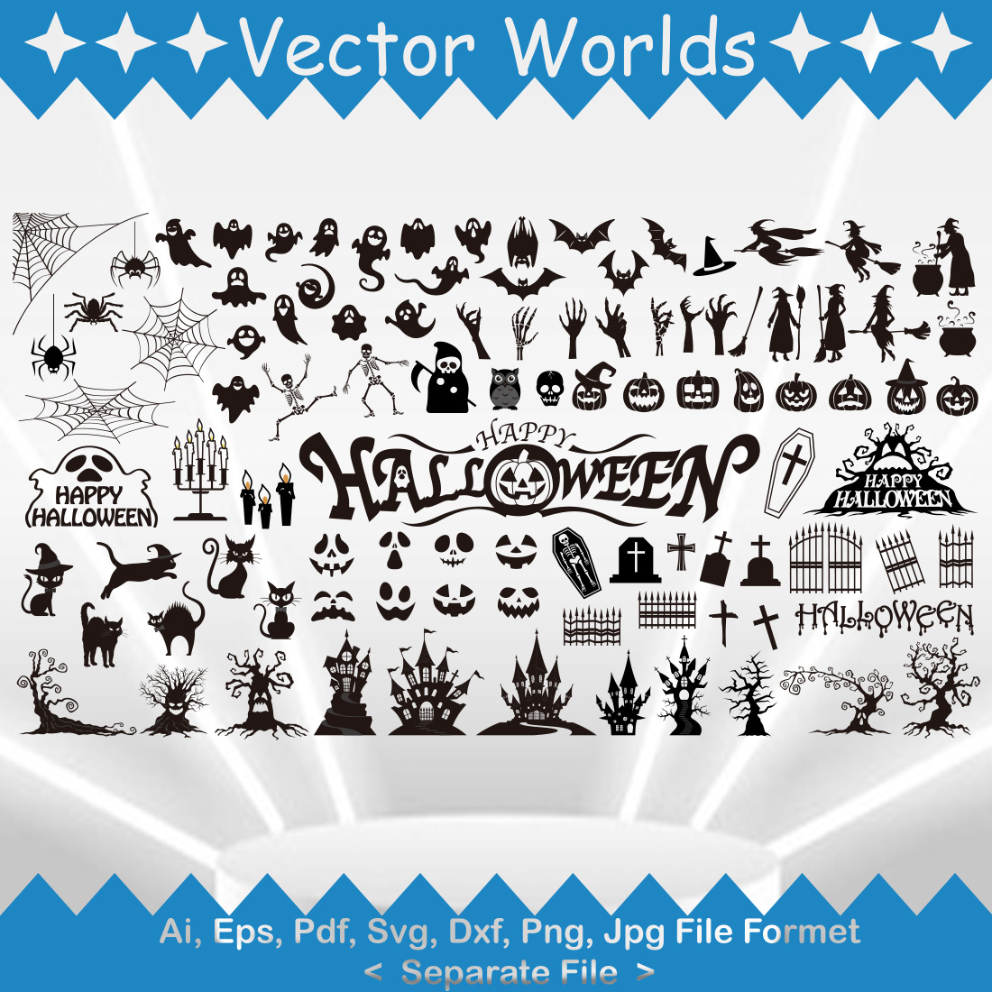 Happy Halloween SVG Vector Design preview image.