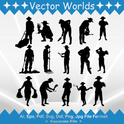 Asian Farmer SVG Vector Design cover image.