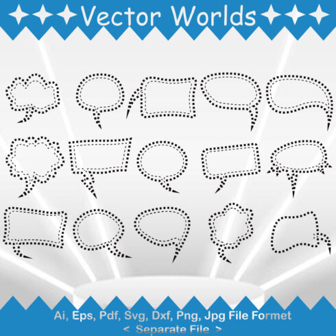 Dotted Speech Bubble SVG Vector Design cover image.