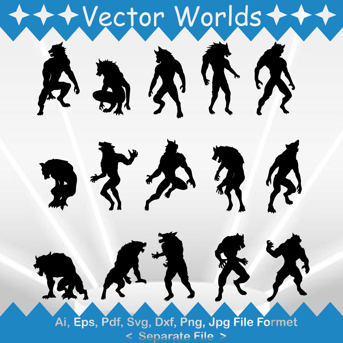 WereWolf SVG Vector Design - MasterBundles