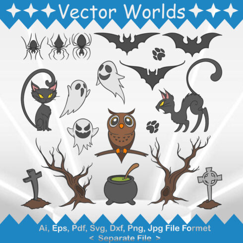 Happy Halloween SVG Vector Design cover image.