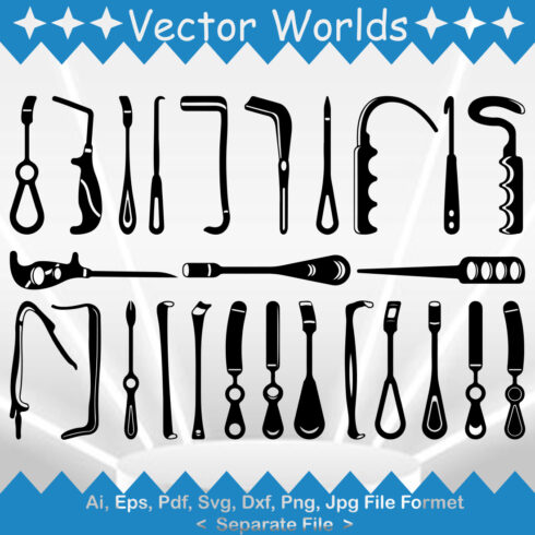 Right Angled Retractor SVG Vector Design cover image.