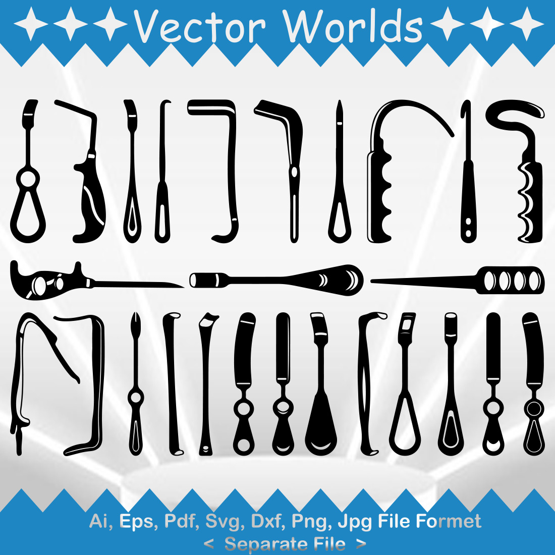 Right Angled Retractor SVG Vector Design cover image.